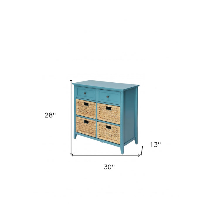 Pop Of Color Teal Accent Chest With Storage Image 3