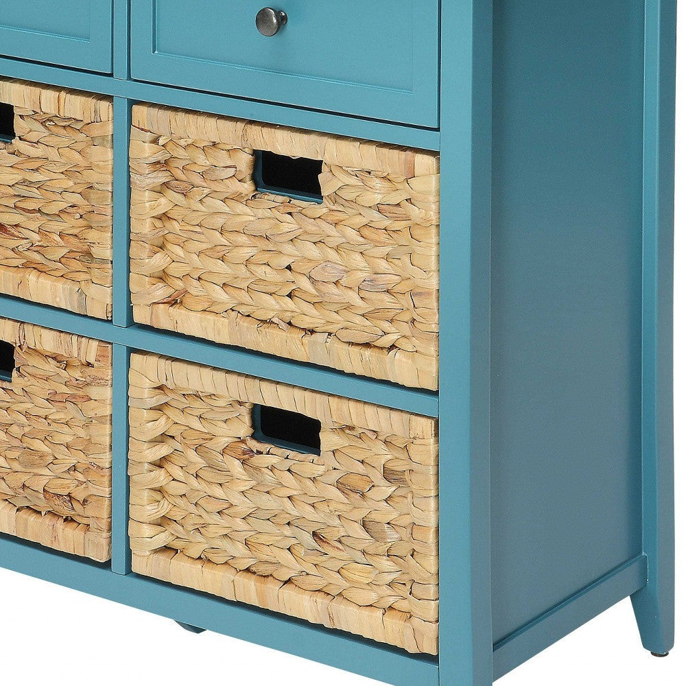 Pop Of Color Teal Accent Chest With Storage Image 4