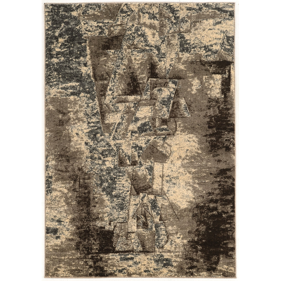 Masters Man Grey Area Rug 8x10 3 Easy Care Polypropylene Artistic Design Image 1