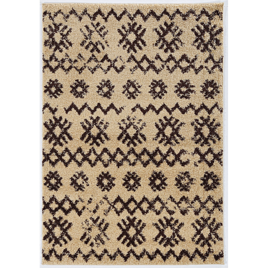 Morrocan Mekenes Camel Area Rug 3x5 Contemporary Shag Neutral Color Design Image 1