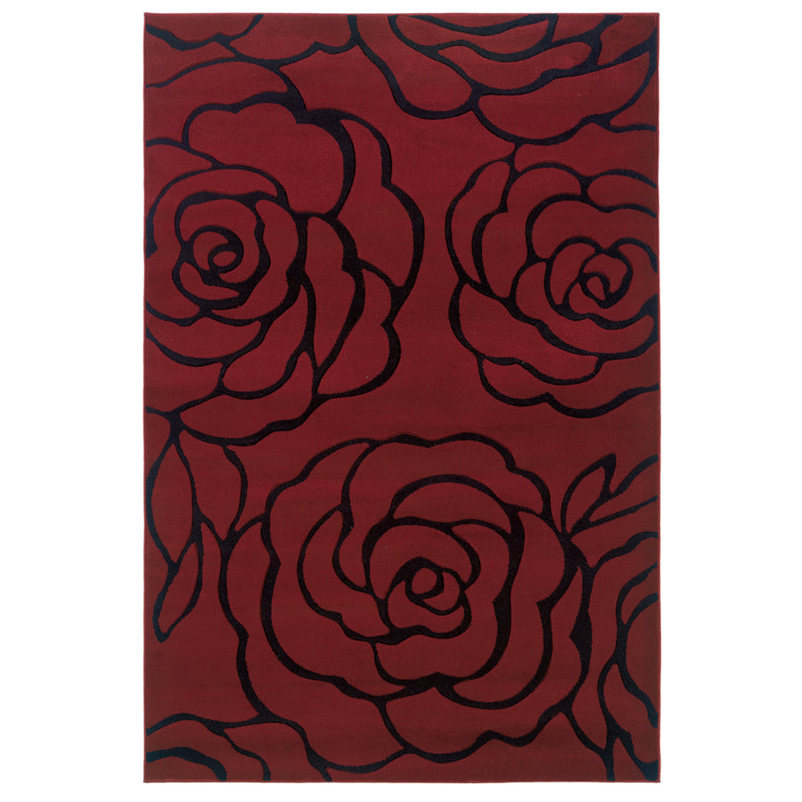 Milan Mimi Garnet 5x7.7 Area Rug Abstract Pattern 100% Polypropylene Multi Color Image 1