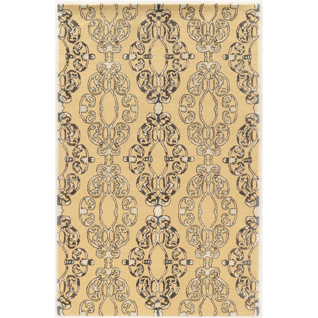 Aspire Wool Cameo Area Rug Cream 5x8 Handtufted 100% Wool Image 1