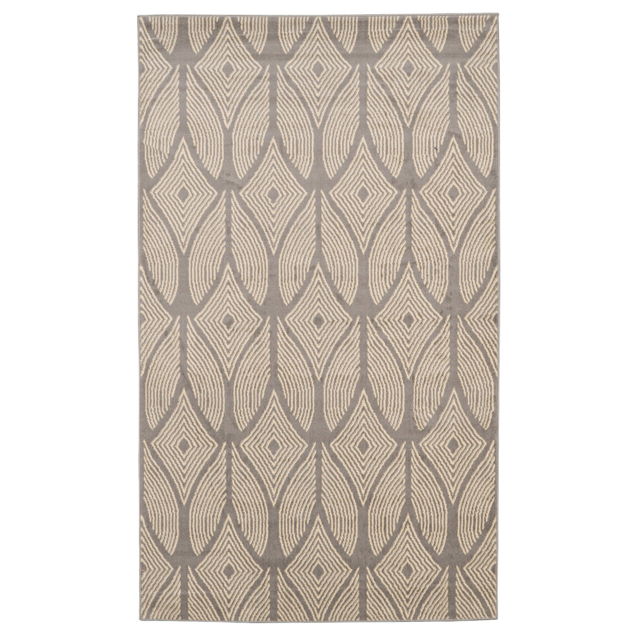 Capri Henley Rug Ltgrey Bone 65 x 93 Easy Care Polypropylene Transitional Style Image 1