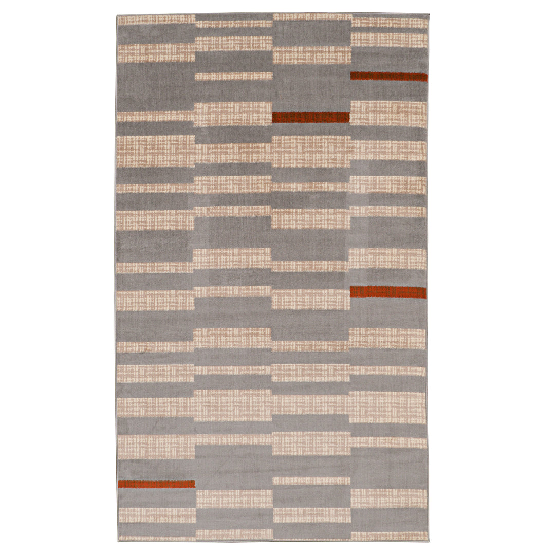 Capri Leslie Light Grey Area Rug 43 x 73 Transitional 100% Polypropylene Image 1