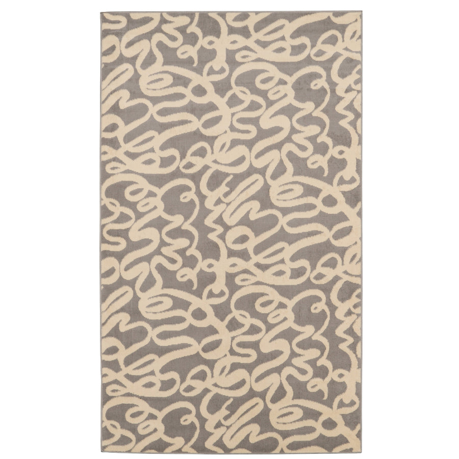 Capri Sasha Light Grey 43 x 73 Area Rug 100% Polypropylene Transitional Design Image 1