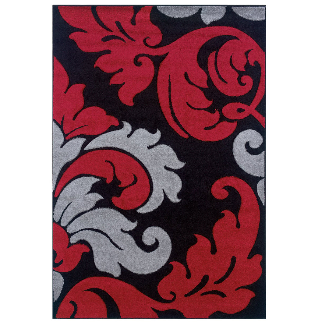 Corfu Damask - Black and Red (8 x 10.3) Image 1