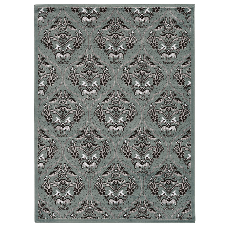 Elegance England Turquoise Area Rug 5x7 Transitional Design Easy Care Polypropylene Image 1