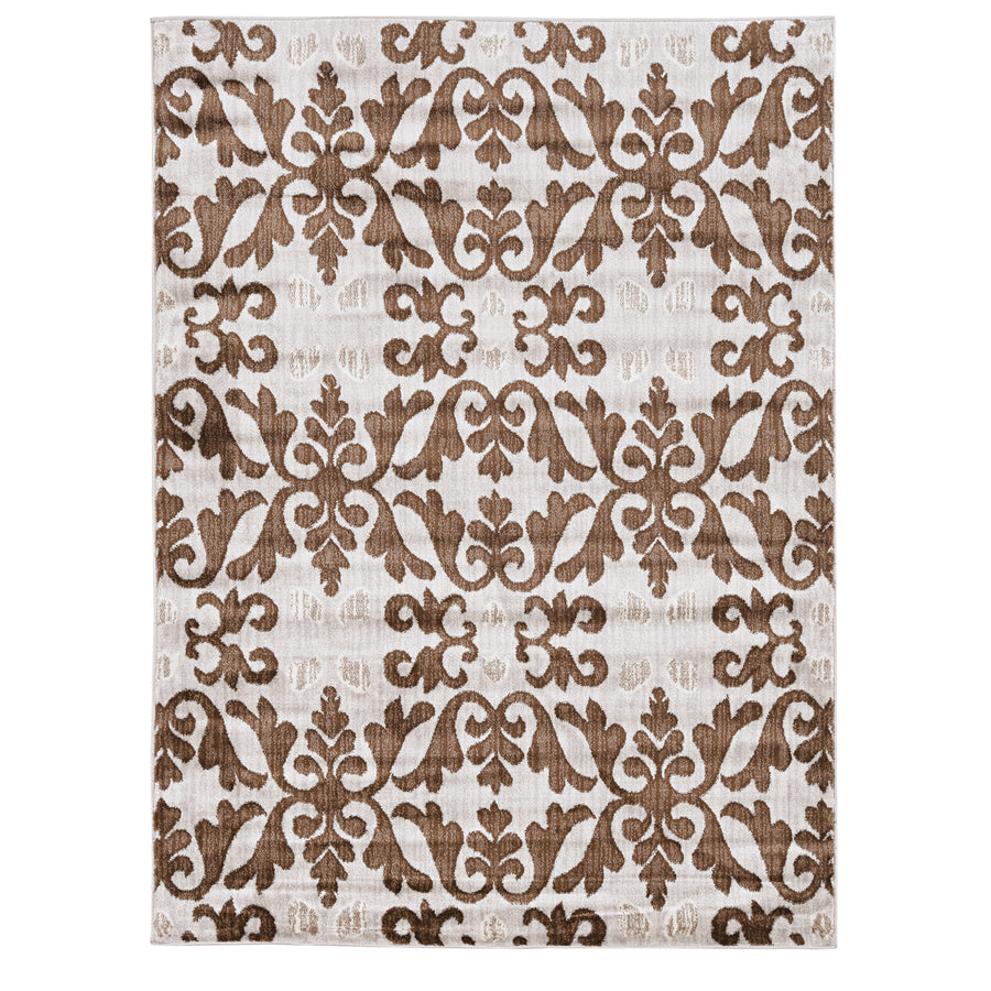 Elegance Florence Ivory Area Rug 8x10 Transitional Design Easy Care Polypropylene Image 1