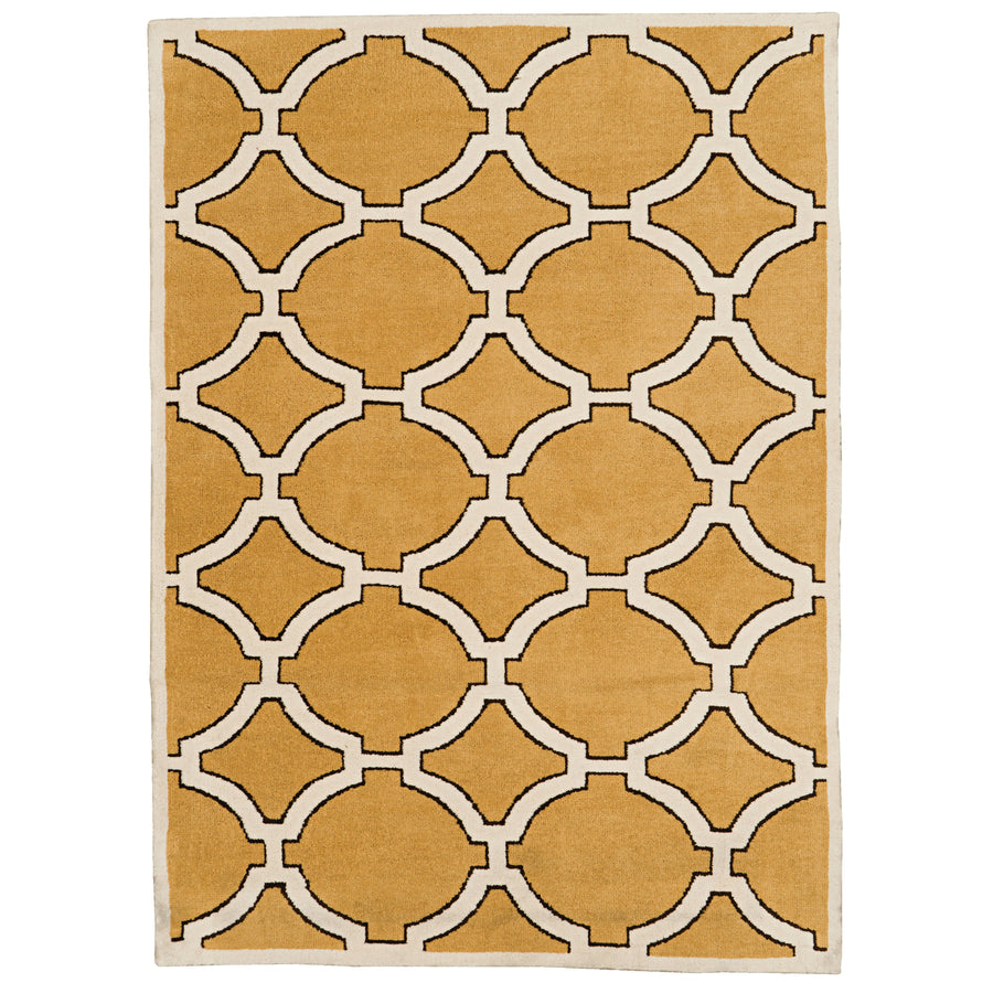 Geo Kelli Goldenrod Rug 8x10 Geometric Hand-Tufted Soft Microfiber Image 1