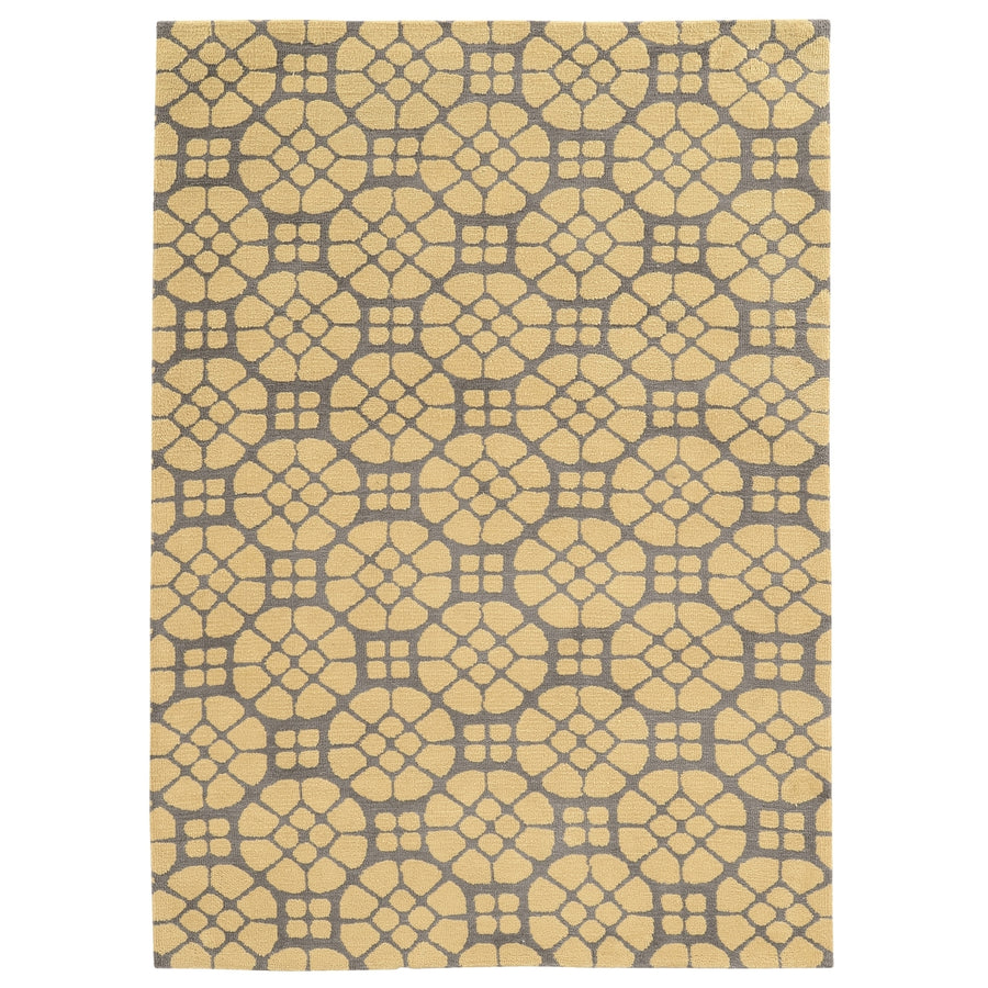 Geo Lynette Grey Rug 5x7 Handtufted Microfiber Soft Geometric Design Image 1