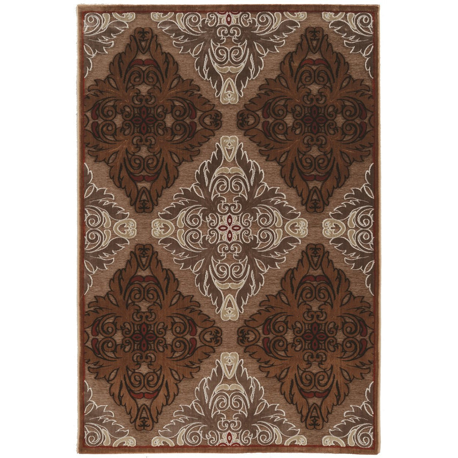 Hi Lo Medallions - Brown and Beige (8 x 103)- Image 1