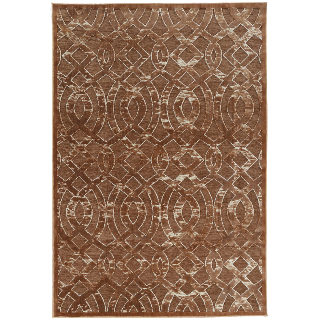 Hi Lo Trellis Brown 8x10.3 Perfect for Large Rooms and Open Spaces Image 1