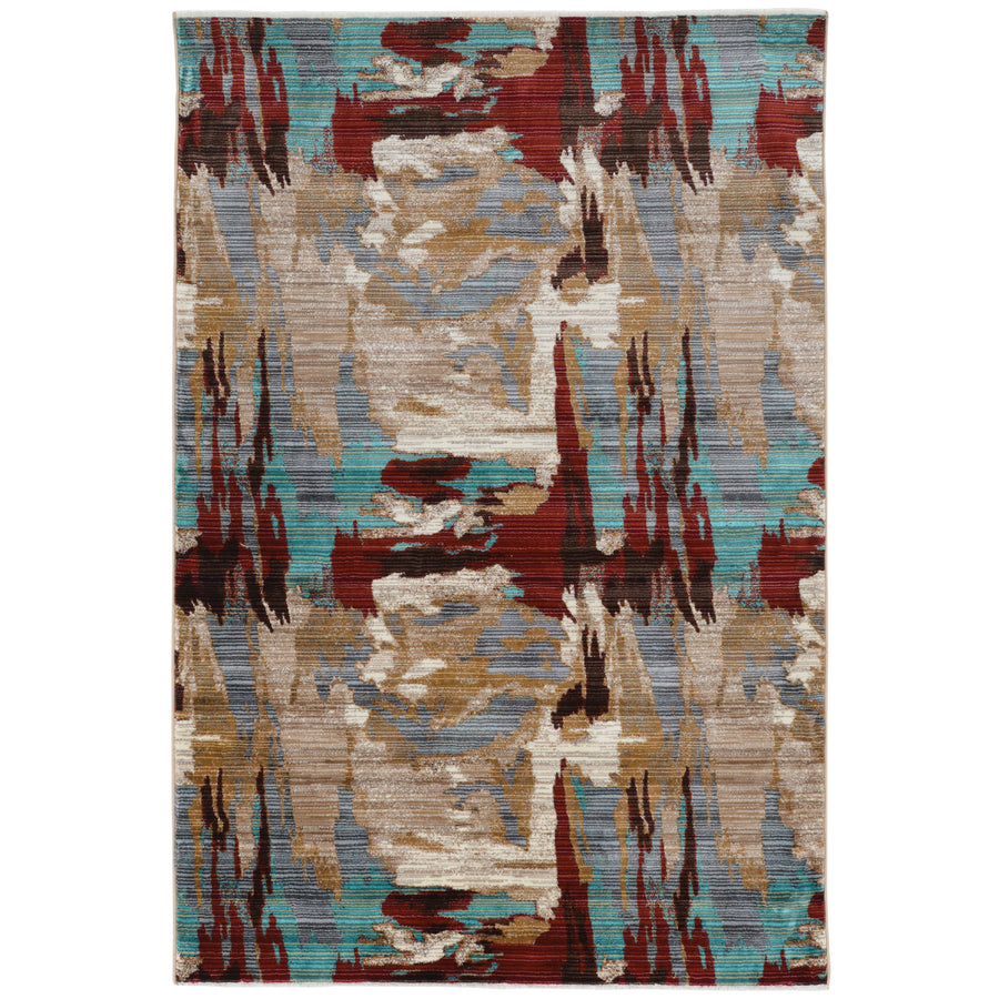 Illusions Volcano Beige Area Rug 8x11 Transitional Design Polypropylene Image 1