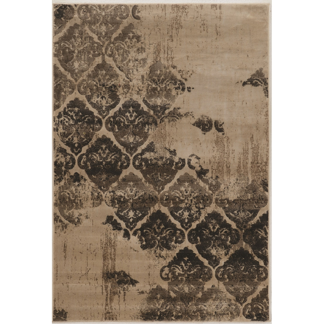 Jewel Clara Rug Beige Olive 5x7.6 Transitional Design Powerloomed Polypropylene Image 1