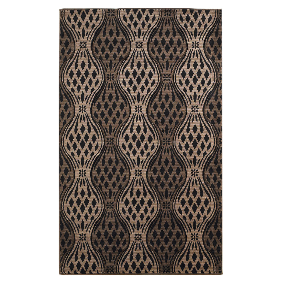 Milan Felix Beige Area Rug 5x7.7 Abstract Pattern Indoor Polypropylene Image 1