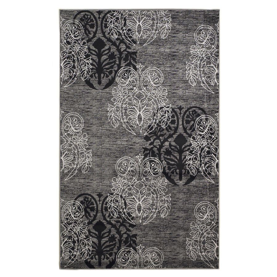 Milan Lana Grey Area Rug 5x7.7 Abstract Design 100% Polypropylene Turkey Image 1