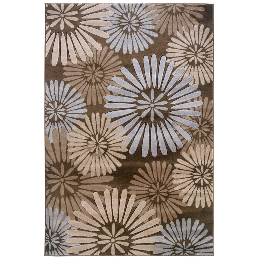 Milan Perth Brown Rug 8x10.3 Inch Abstract Pattern 100% Polypropylene Multicolor Image 1