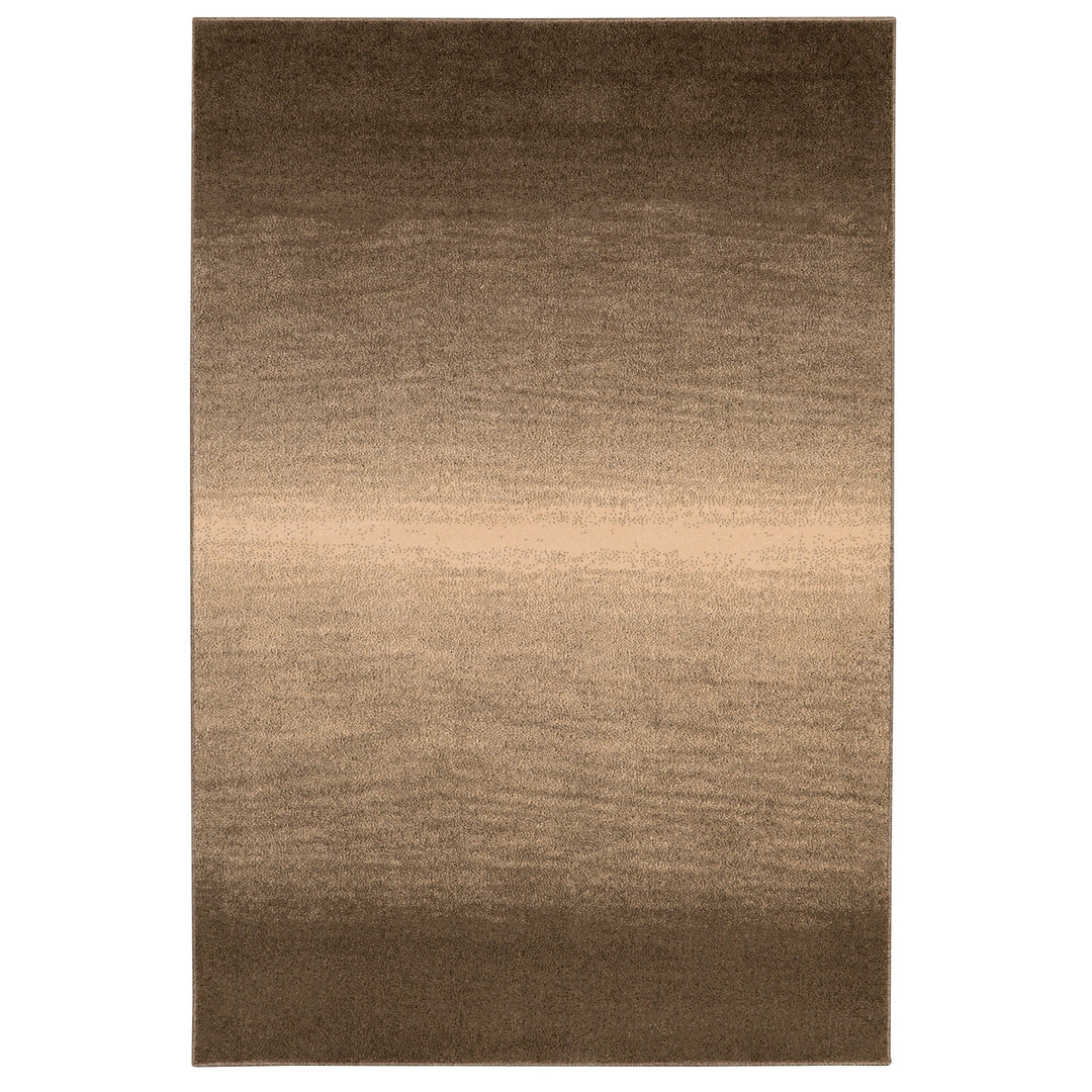 Ombre Brown 5x7.6 Modern Area Rug Machine Made Color Transition Design Image 1