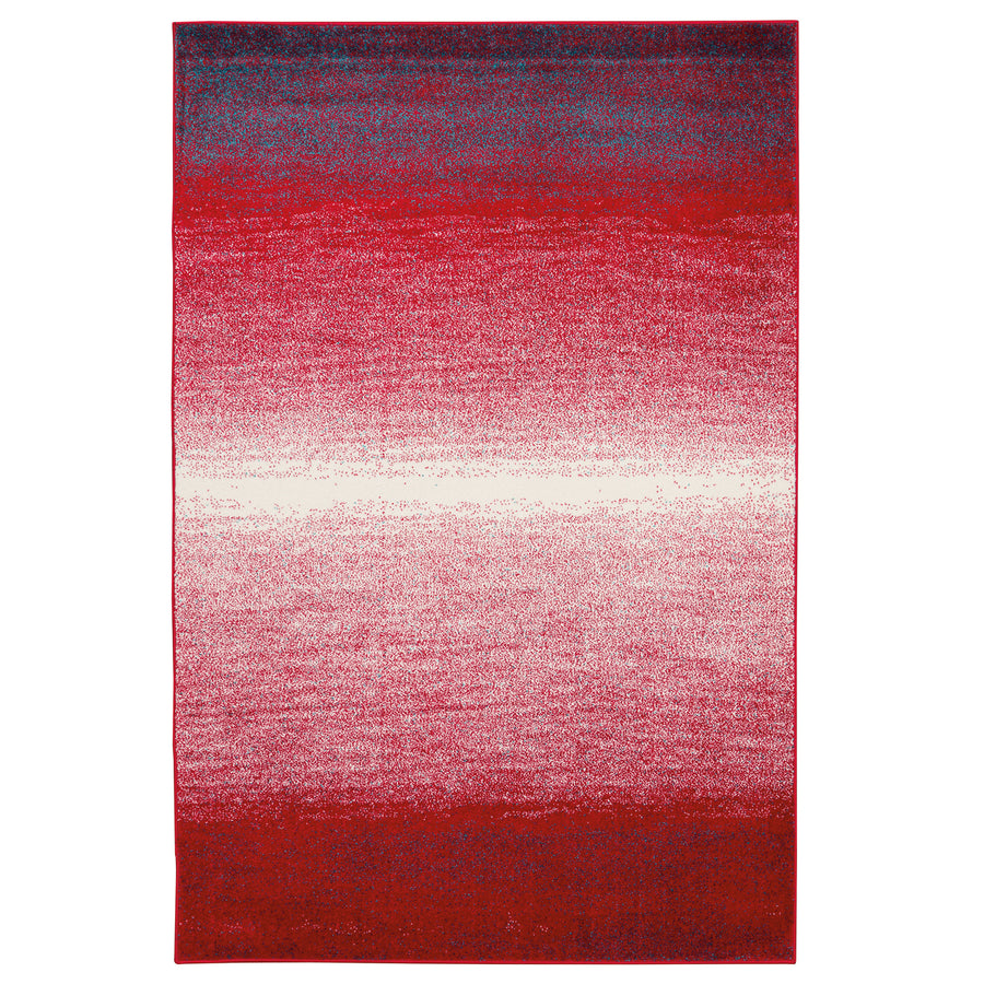 Ombre Red Area Rug 5 x 76" Modern Indoor Carpet Machine Made Gradient Design Image 1