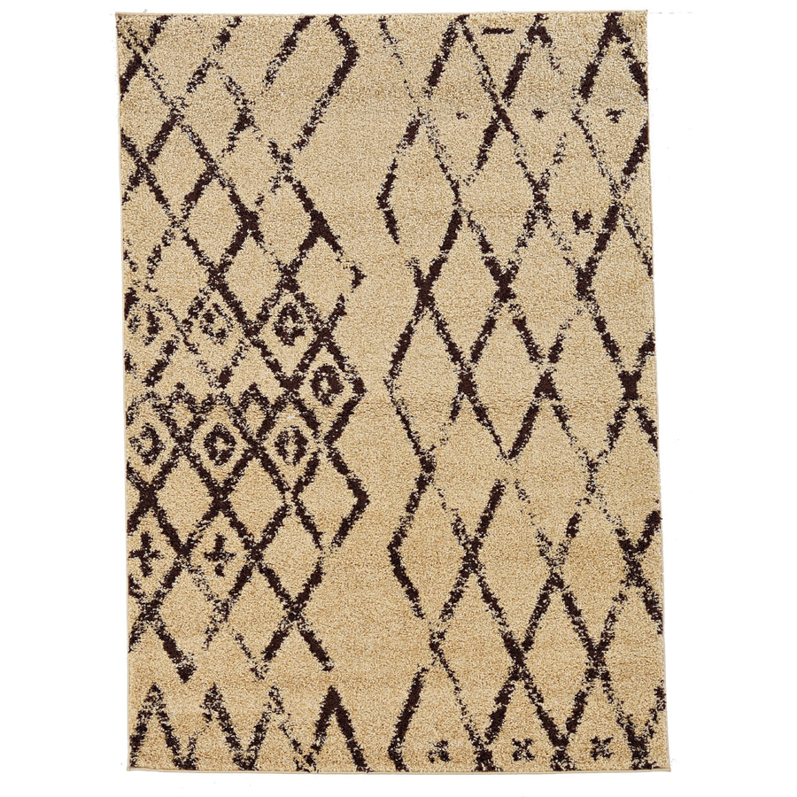 Marrakes Moroccan Camel Shag Rug 8x10 Modern Geometric Neutral Color Palette Image 1