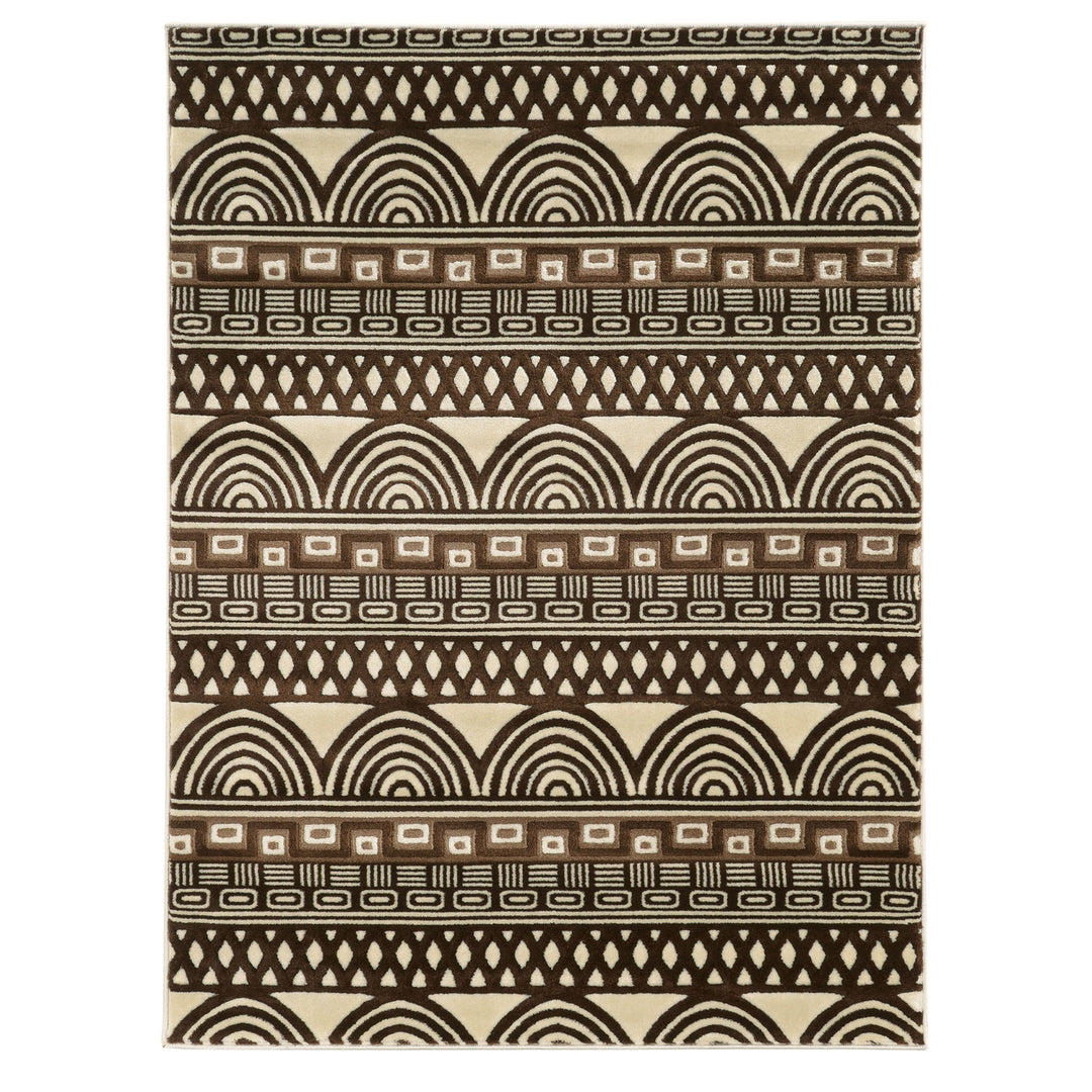 Roma Lima Ivory Area Rug 5x7.6 Modern Geometric Pattern Neutral Palette Image 1