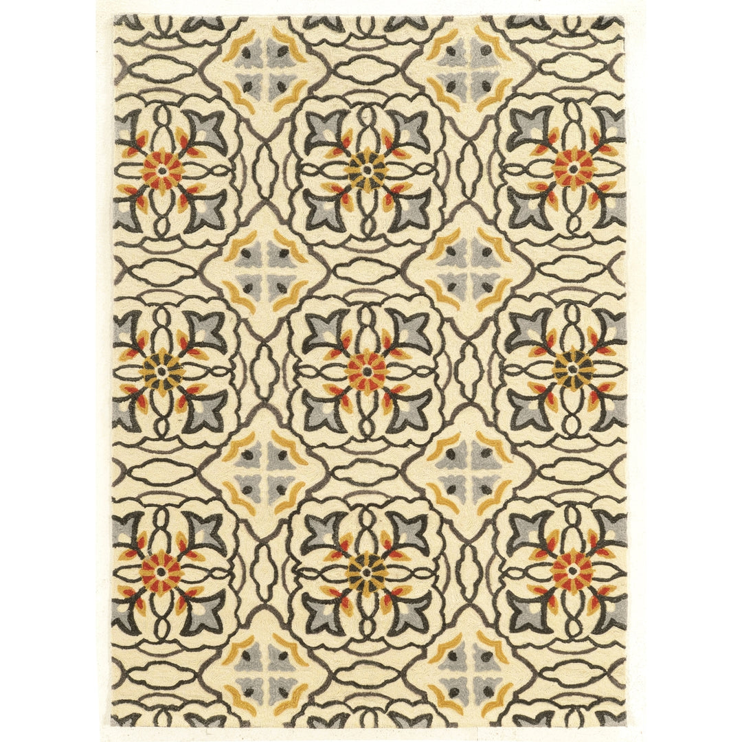 Trio Betti Ivory Area Rug 8x10 Transitional Contemporary Design Image 1