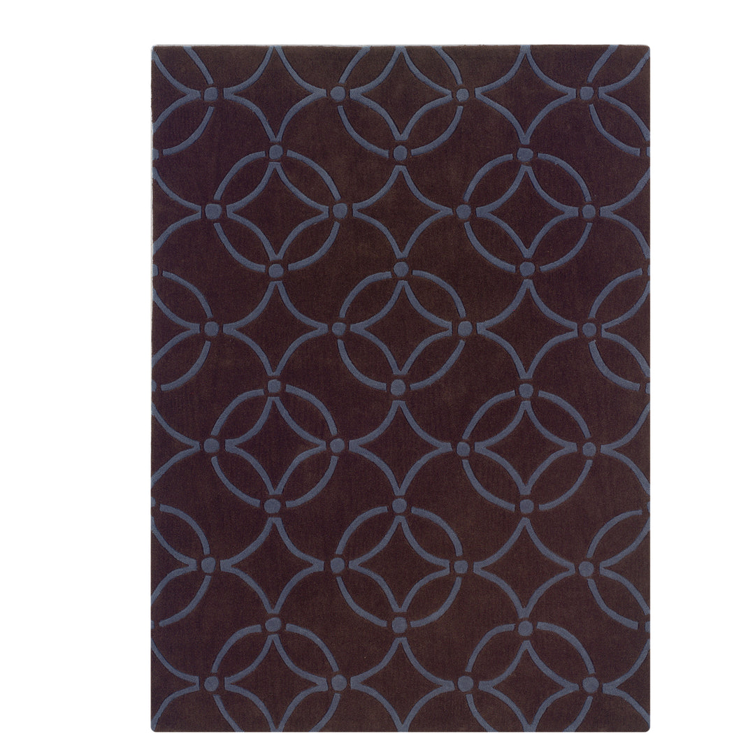 Trio Briony Chocolate Rug 5x7 Contemporary Transitional Design Durable Style Image 1