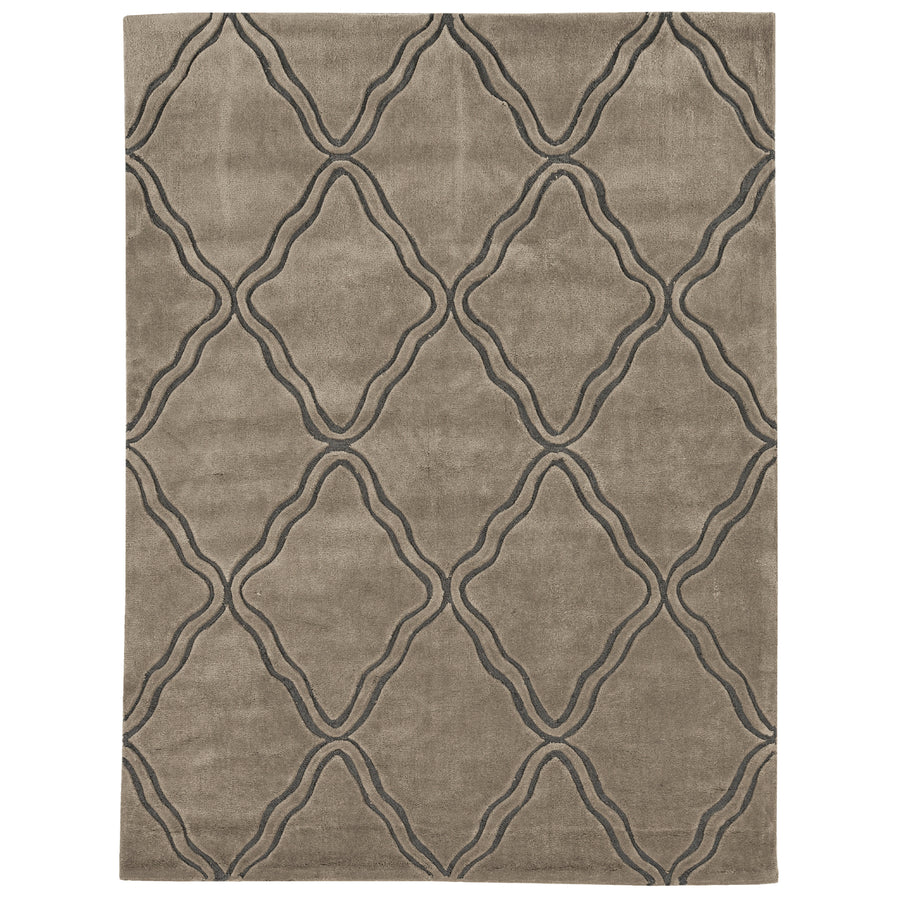 Trio Britta Grey Area Rug 8x10 Transitional Contemporary Style Image 1