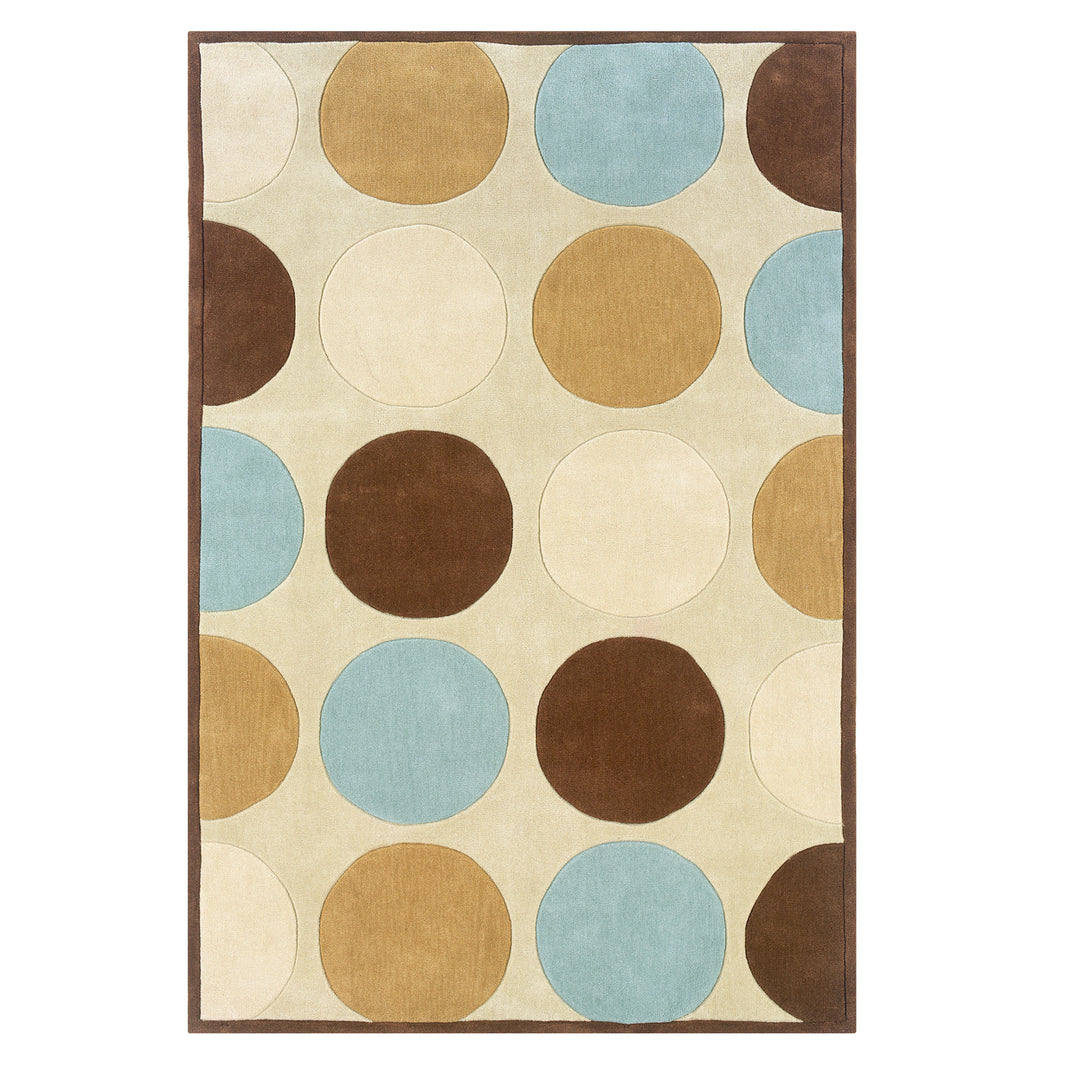 Trio Devi Tan Area Rug 5x7 Transitional Contemporary Design Stylish Image 1