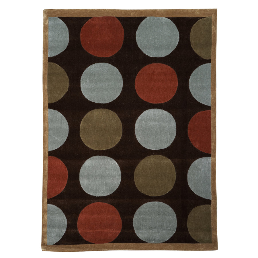 Trio Devi Brown Area Rug 8x10 Contemporary Transitional Design Image 1