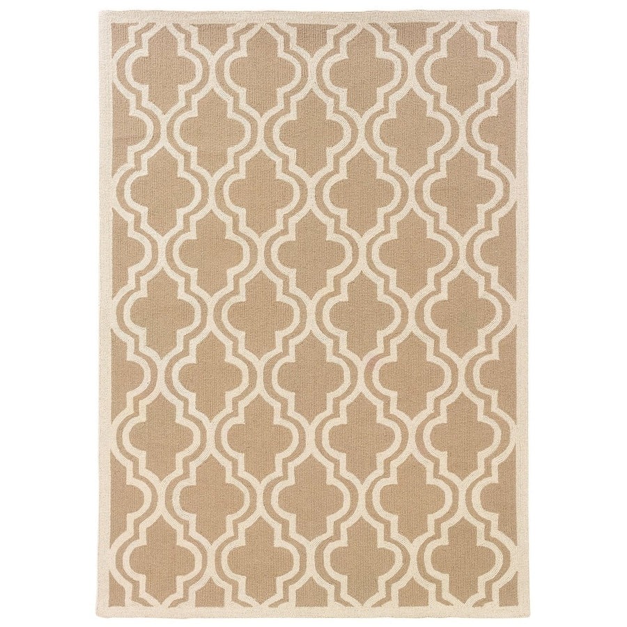 Silhouette Quatrefoil - Beige (8 x 10)- Image 1