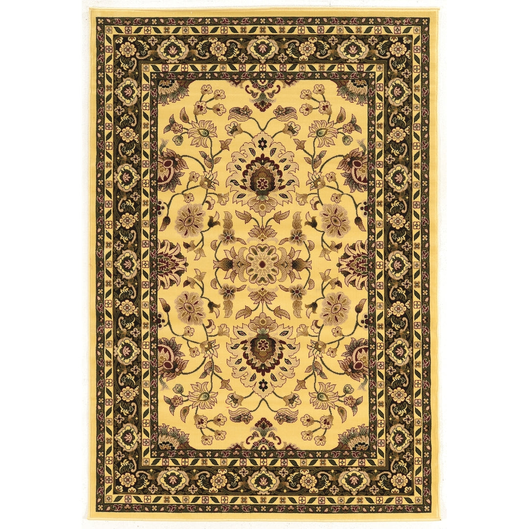 Persian Treasures Isphahan Cream Area Rug 8x10 Power Loomed Traditional Design Image 1