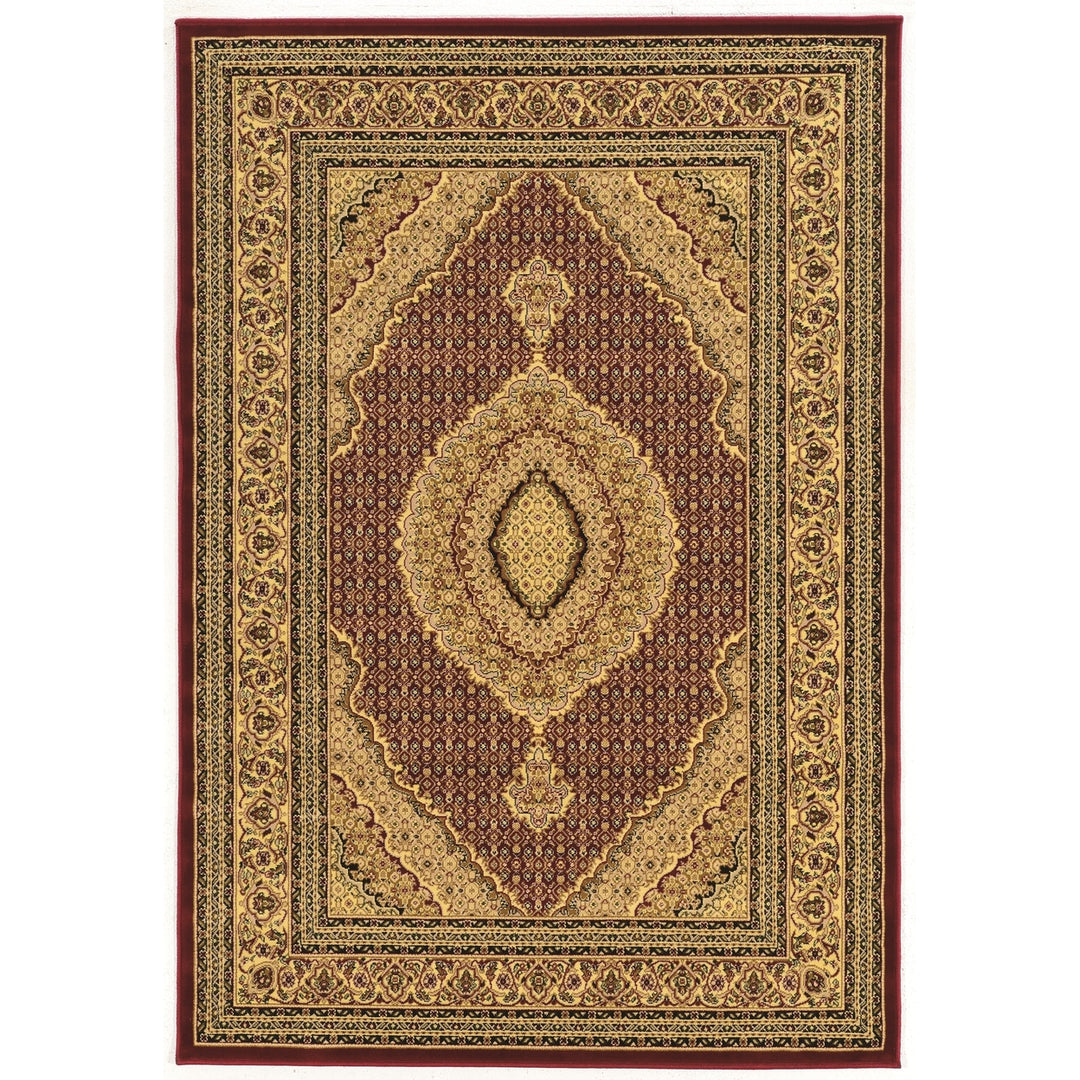 Persian Treasures Mahi Tabriz Red Area Rug 9x12 Power Loomed Plush Design Image 1