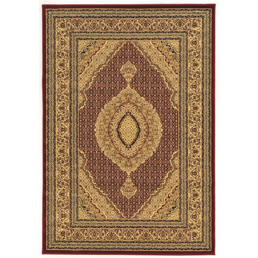 Persian Treasures Mahi Tabriz Red Area Rug 9x12 Power Loomed Plush Design Image 1