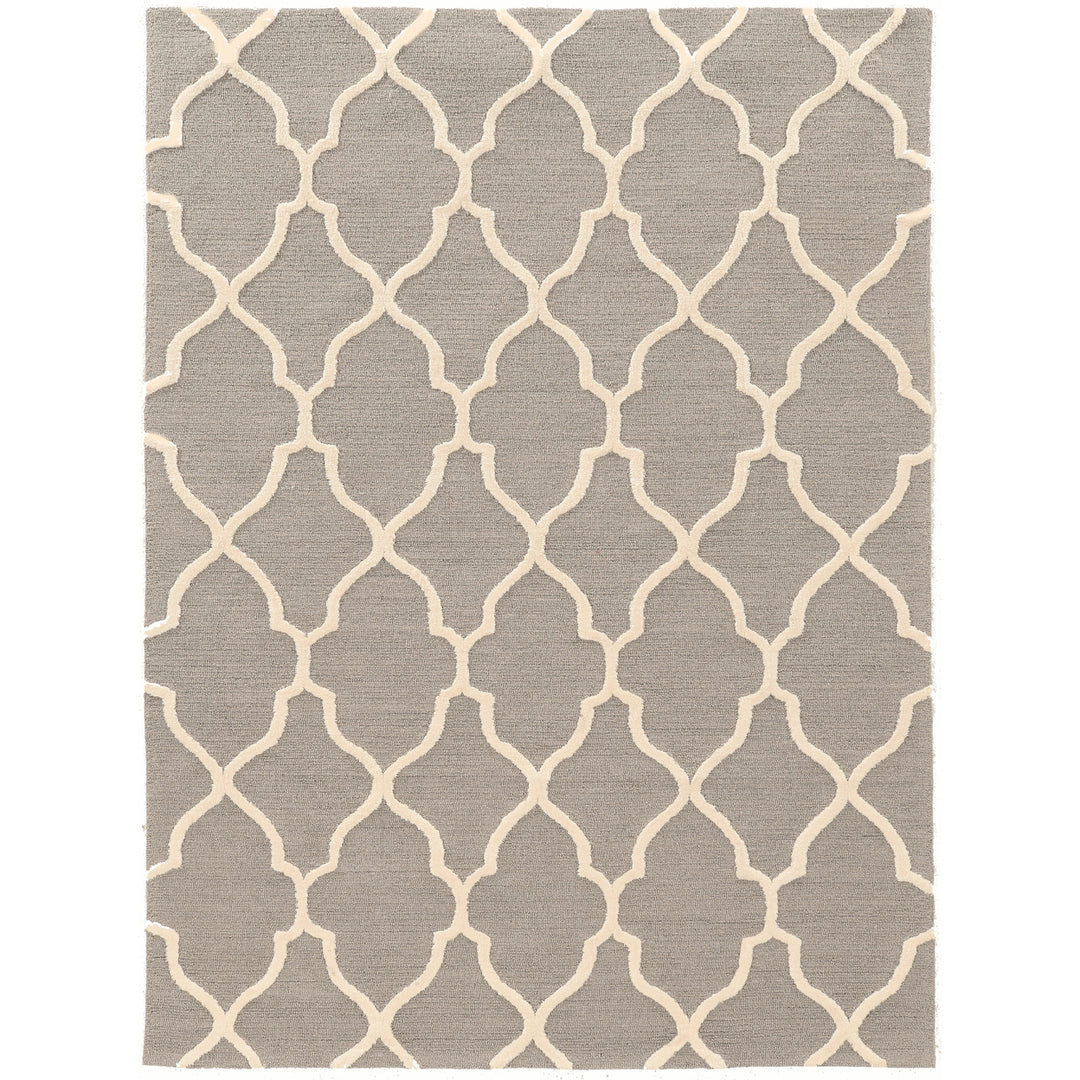 Trio Geo Grey Area Rug 5x7 Transitional Contemporary Design Image 1