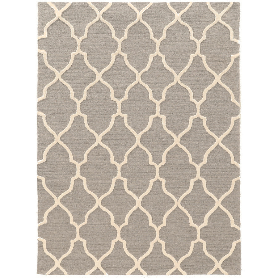 Trio Geo Grey Area Rug 5x7 Transitional Contemporary Design Image 1