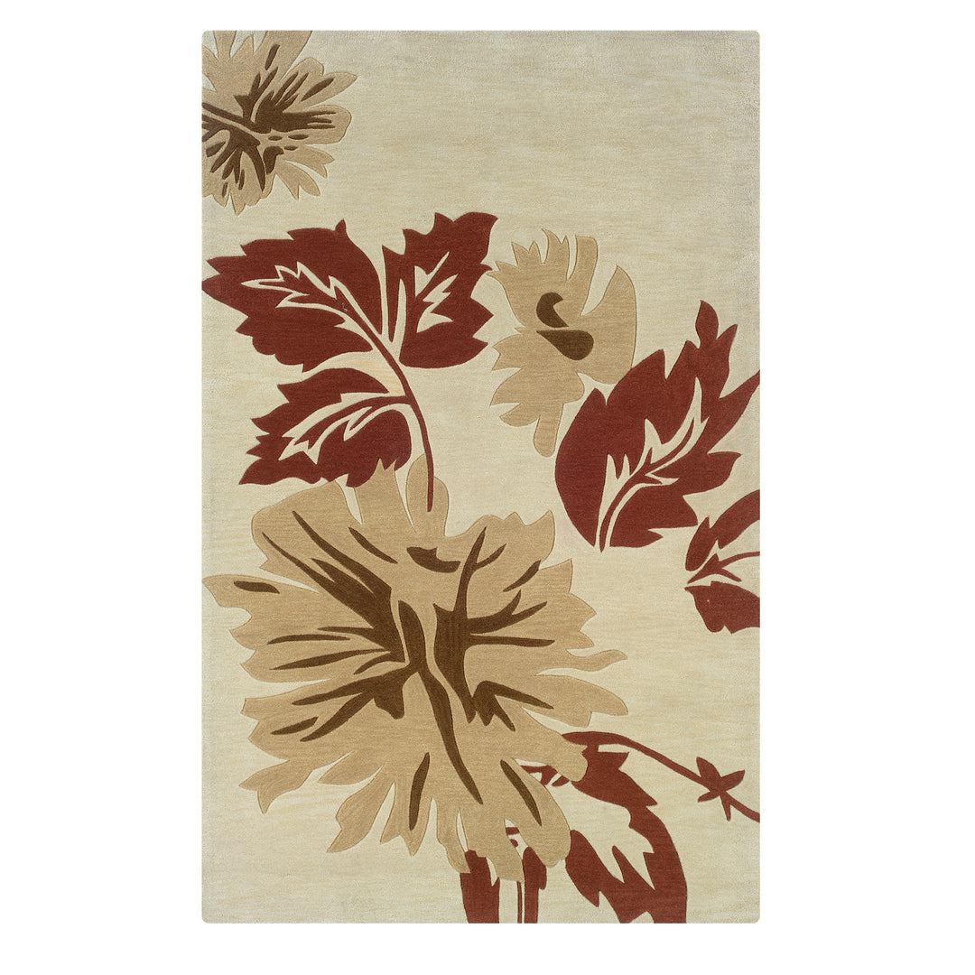 Trio Marcie Cream Area Rug 5x7 Contemporary Transitional Design Image 1