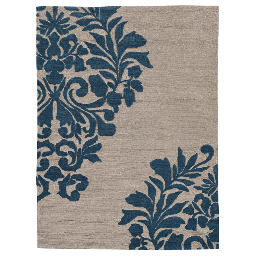 Trio Medallion Ivory Area Rug 5x7 Transitional Contemporary Design Image 1