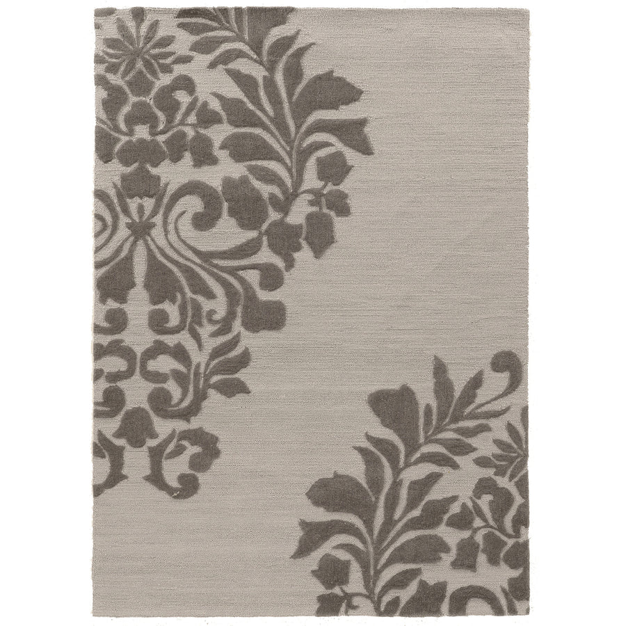 Trio Medallion Area Rug Grey 5x7 Transitional Contemporary Design Room Decor Image 1