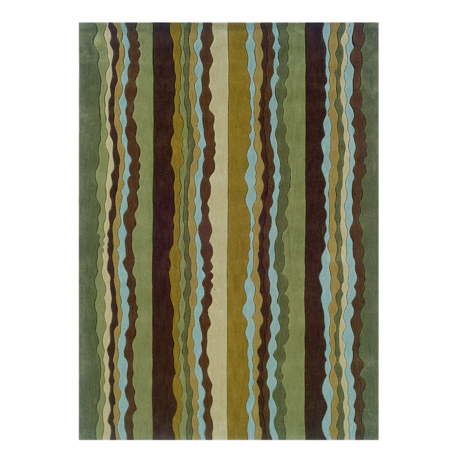 Trio Perry Rust Area Rug 5x7 Transitional Contemporary Design Image 1