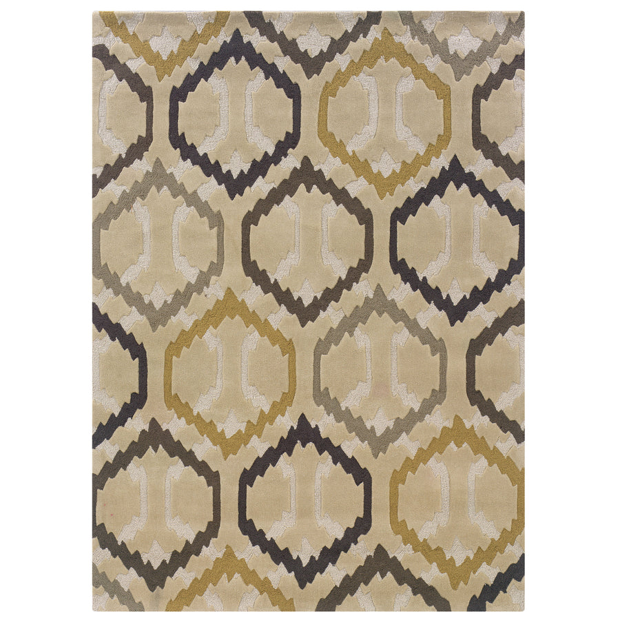 Trio Radley Cream Area Rug 5x7 Stylish Contemporary Design Image 1