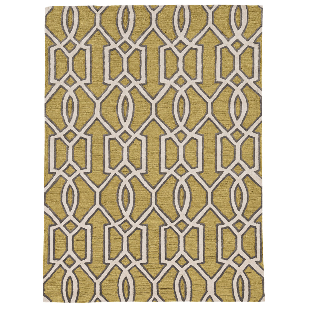 Trio Sariya Yellow Rug 5x7 Contemporary Transitional Design Image 1