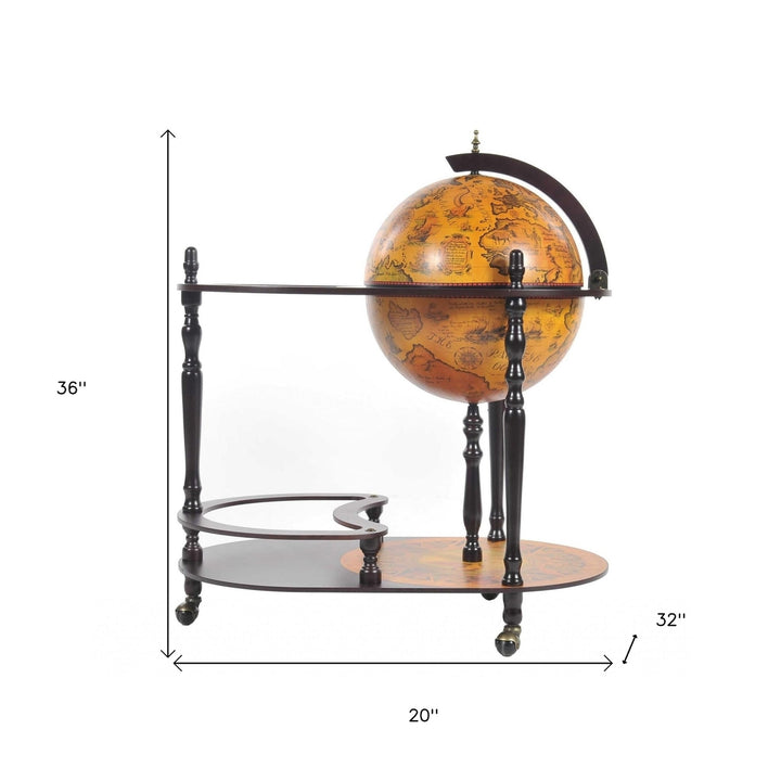 20" X 32" X 36" Red Globe Drink Trolley Image 7