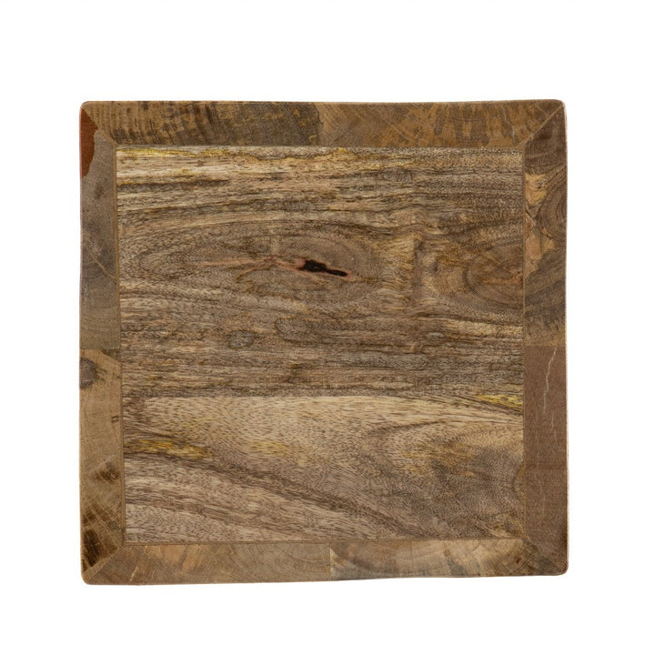 18" Natural Solid Wood And Manufactured Wood Square End Table Image 4