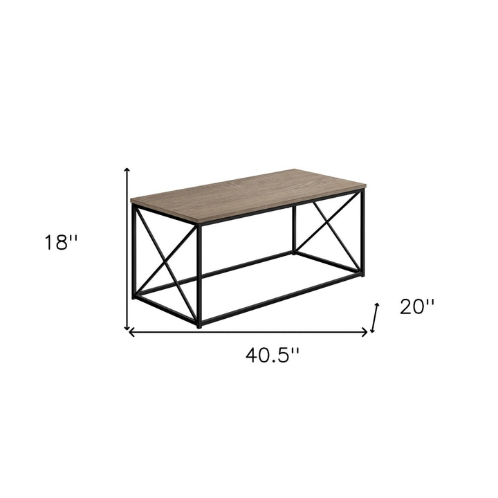 41" Dark Taupe Rectangular Coffee Table Image 5