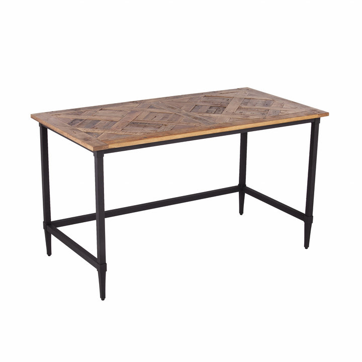 53" Natural And Black Writing Desk Image 4