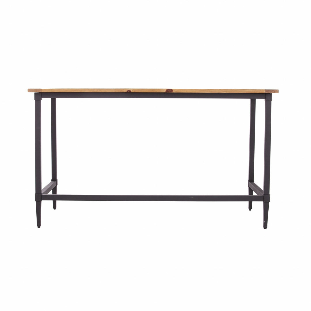 53" Natural And Black Writing Desk Image 6