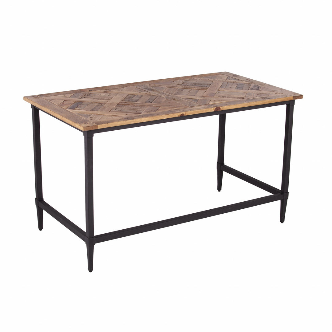 53" Natural And Black Writing Desk Image 7