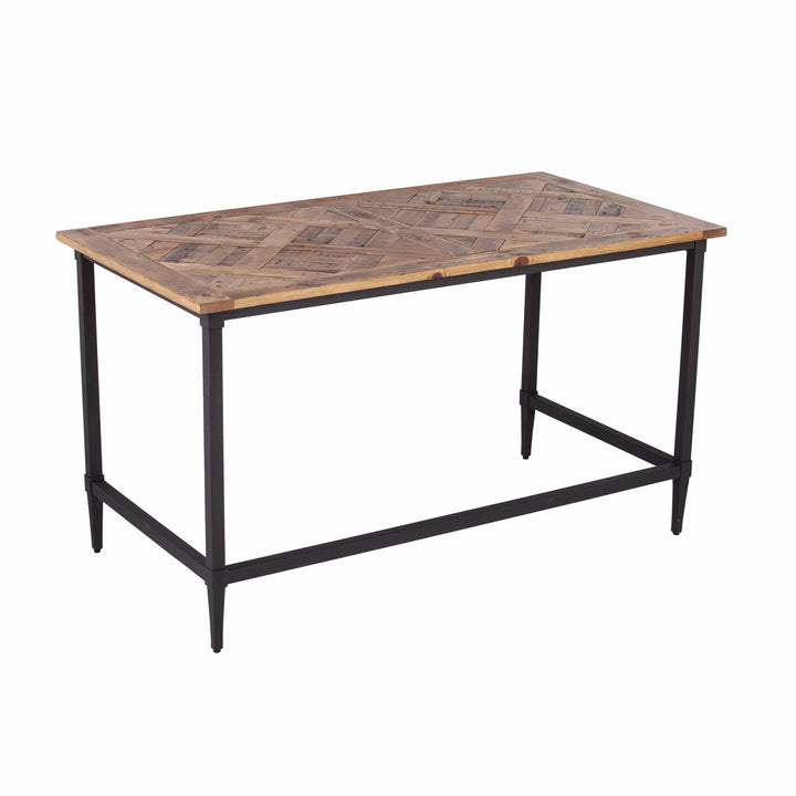 53" Natural And Black Writing Desk Image 7