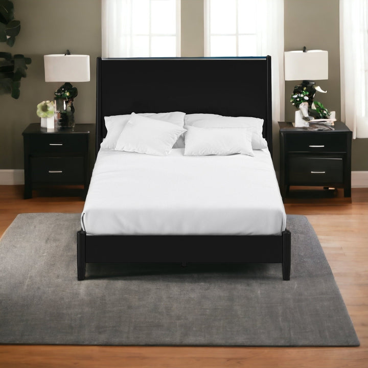 Black Solid and Manufactured Wood King Bed Image 6